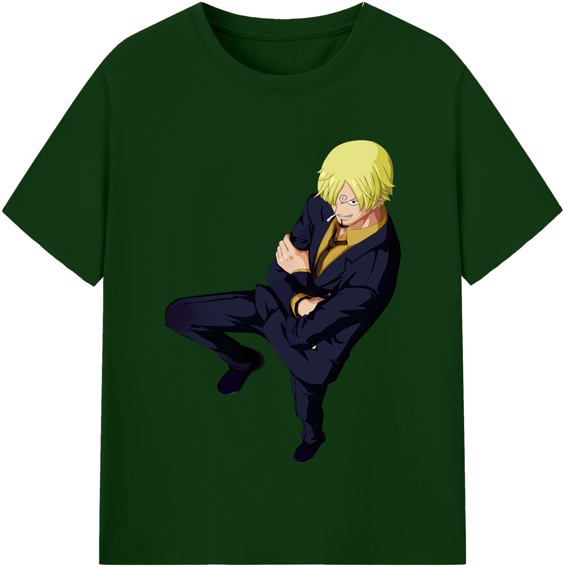 ワンピース サンジ ONE PIECE Sanji 綿100％半袖Tシャツ（フロントプリント）